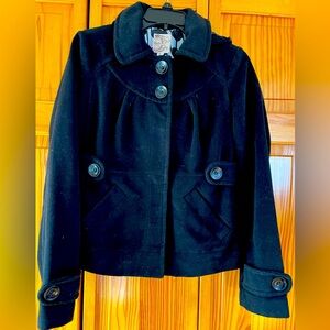 Tulle/ Anthropology Black Pea Coat